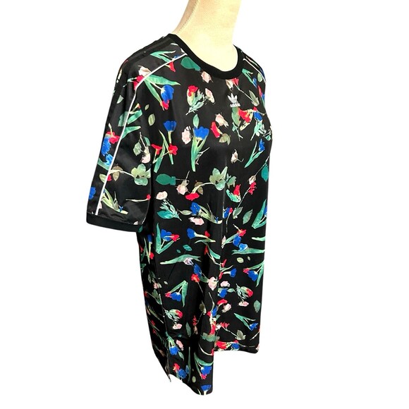 Adidas Womens Bellista Floral Tee Short Sleeves Oversized Shirt Dress  S - Picture 6 of 10